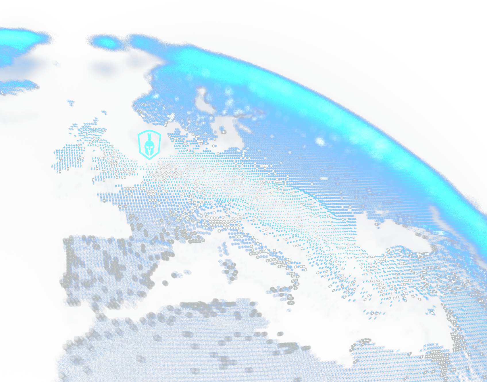 Cyberpunk representation of Europe, focused on Singapore, ZirkonLabs HQ